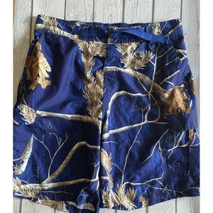 CABELAS Mens Bathing Suit Sz Large Swimsuit Realtree Blue Camo Swim Trunks